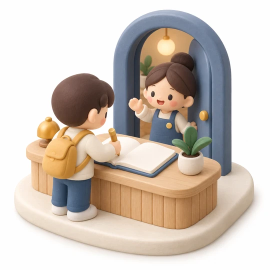 A guestbook waiting for a first greeting
